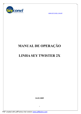 Manual Twister2X - Português - Projetual