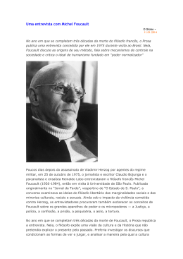 Uma entrevista com Michel Foucault