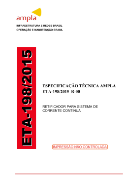 ETA-198/2015 R-00 Retificador para Sistema de Corrente