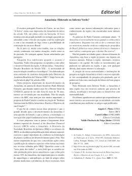 an Eldorado or a Green Hell? - Journal of the Brazilian Chemical