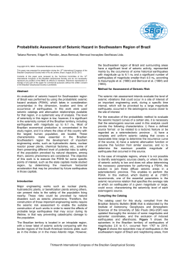 Probabilistic Assessment of Seismic Hazard in Southeastern Region