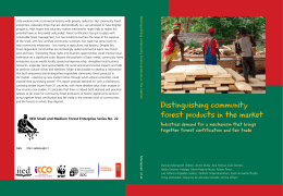Distinguishing community forest products in the market