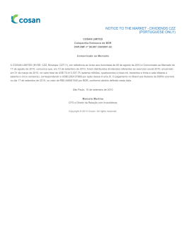 notice to the market - dividends czz (portuguese only)