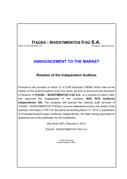 Announcement to the Market - Rotation of the Independent