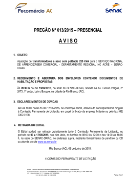 AVISO TRANSFORMADORES - Pregao 013 15 - Edital - 09