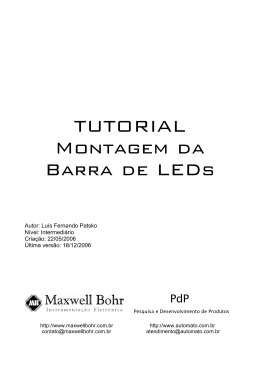 TUTORIAL Montagem da Barra de LEDs