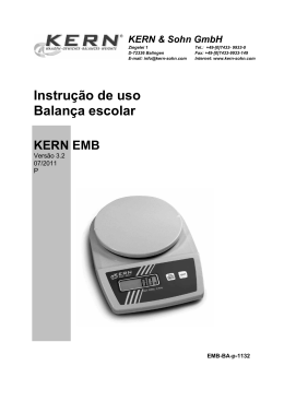 Instrução de uso Balança escolar KERN EMB