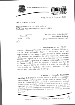 Ibitinga/SP, o5 de dezembro de 2014 OFÍCIO FEMIB n. 011/2014