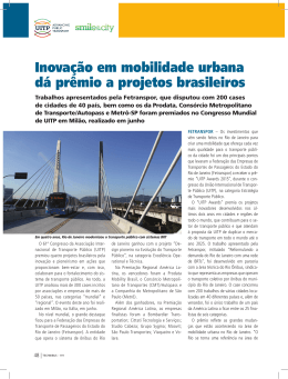 Inovação em mobilidade urbana dá prêmio a projetos brasileiros