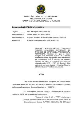 Processo PGT/CCR/nº 4268/2014 - Ministério Público do Trabalho
