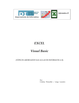 Programação em V.Basic do Excel