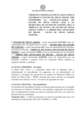 Termo de Cooperação Mútua - Ordem dos Advogados do Brasil