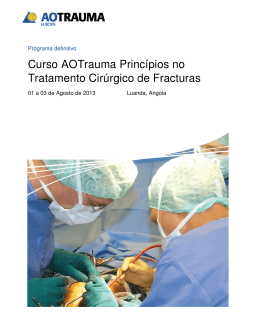 Curso AOTrauma Princípios no Tratamento Cirúrgico de Fracturas