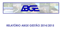 RELATÓRIO ABGE GESTÃO 2014/2015