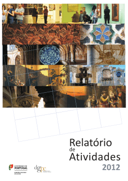 capa relatório actividades 2012 - Direção Geral do Património Cultural