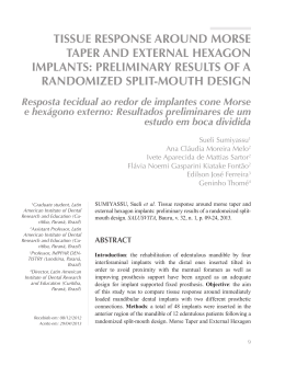 Tissue response around Morse Taper and exTernal hexagon