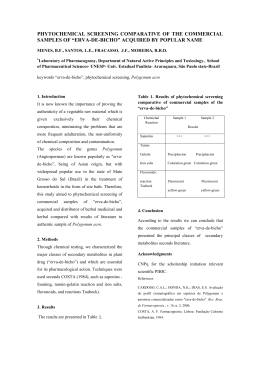 phytochemical screening comparative of the commercial
