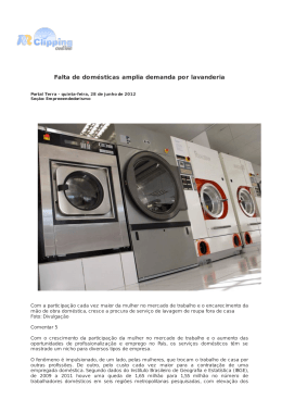 Portal Terra Falta de domésticas amplia demanda por lavanderia