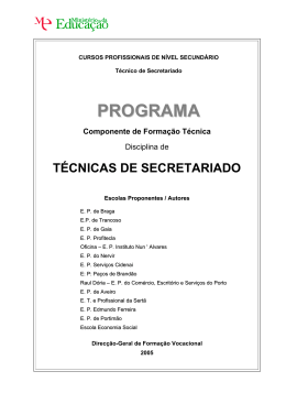Programa Técnicas de secretariado