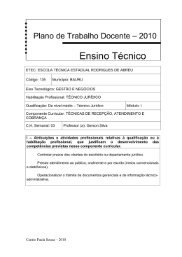 Ensino Técnico - Etec Rodrigues de Abreu