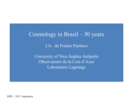Cosmology in Brazil – 50 years