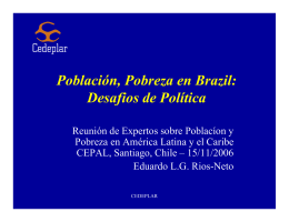 Población, Pobreza en Brazil: Desafios de Política