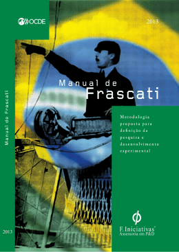 Manual de Frascati - Ministério da Ciência e Tecnologia