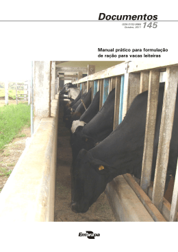 Manual prático para formulação de ração para vacas leiteiras