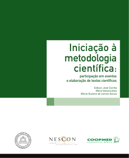Iniciação à metodologia científica - Nescon
