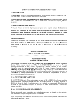 Termo de Distrato Contrato Adm nº 10/2015 vinculado à