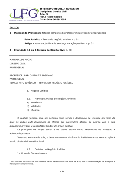 Direito Civil Aula: 5 Prof.: Pablo Stolze Data: 04 e 06.09.2007
