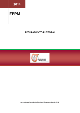Regulamento Eleitoral - Federação Portuguesa do Pentatlo Moderno