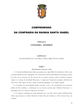Novo Compromisso da Confraria da Rainha Santa Isabel
