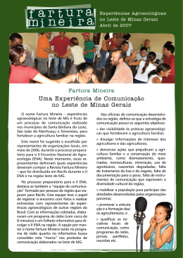 Uma Experiência de Comunicação no Leste de Minas Gerais