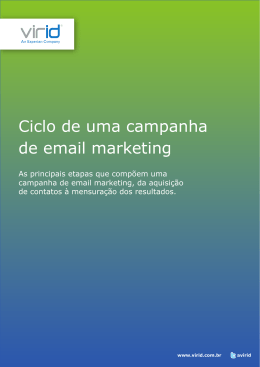 Ciclo de uma campanha de email marketing