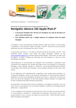 Navigator oferece 333 Apple iPad 2®