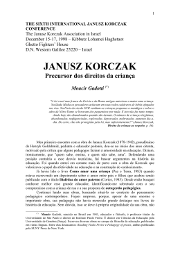 Janusz Korczak - Precursor dos direitos da criança