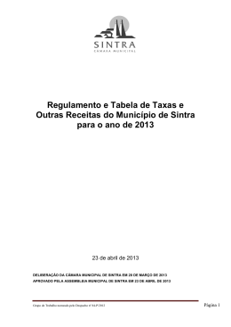 REGULAMENTO E TABELA DE TAXAS - AMS 2013