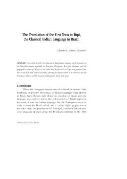 The Translation of the First Texts to Tupi, the Classical