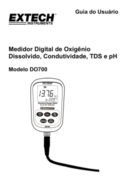 Medidor Digital de Oxigênio Dissolvido, Condutividade, TDS e pH