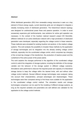Abstract While distributed generation (DG) from renewable energy