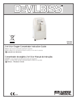 DeVilbiss® Oxygen Concentrator Instruction Guide Concentrador de