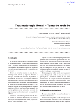 Traumatologia Renal – Tema de revisão