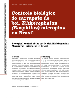 (Boophilus) microplus - Portal de Revistas em Veterinária e Zootecnia