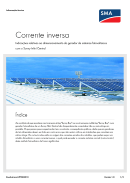 Corrente inversa - SMA Solar Technology AG