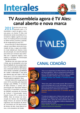 TV Assembleia agora é TV Ales: canal aberto e nova marca