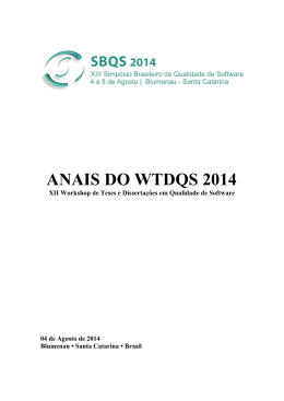 ANAIS DO WTDQS 2014