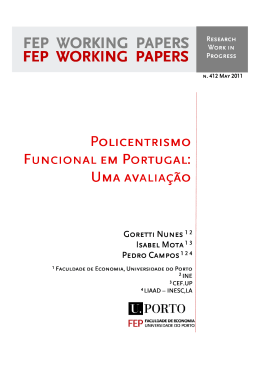 Policentrismo Funcional em Portugal - FEP
