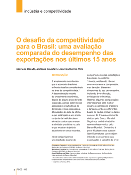 O desafio da competitividade para o Brasil: uma avaliação