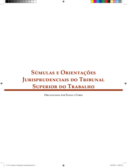 Súmulas e Orientações Jurisprudenciais do Tribunal Superior do
